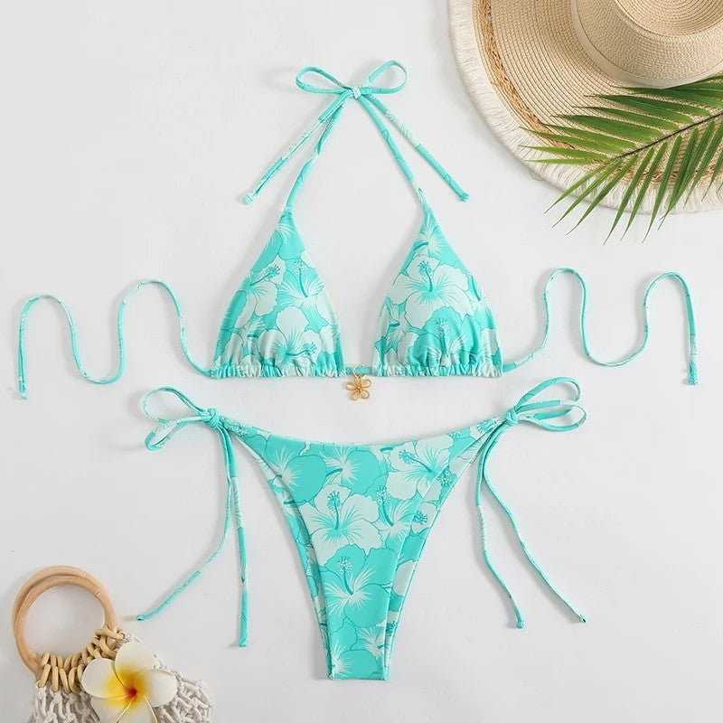 Tie-Back Triangle Bikini Cover Up