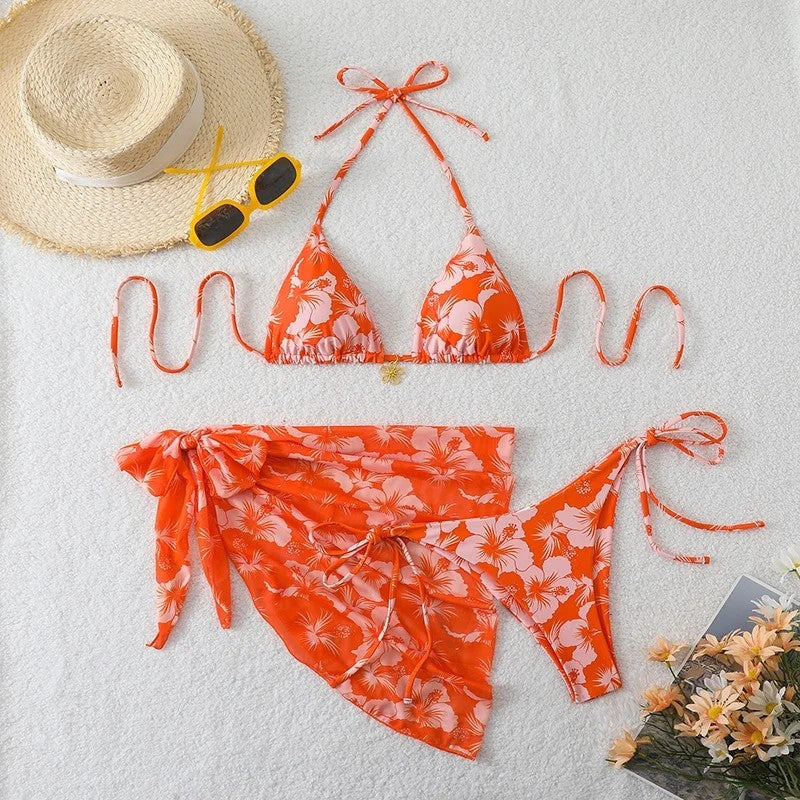 Tie-Back Triangle Bikini Cover Up
