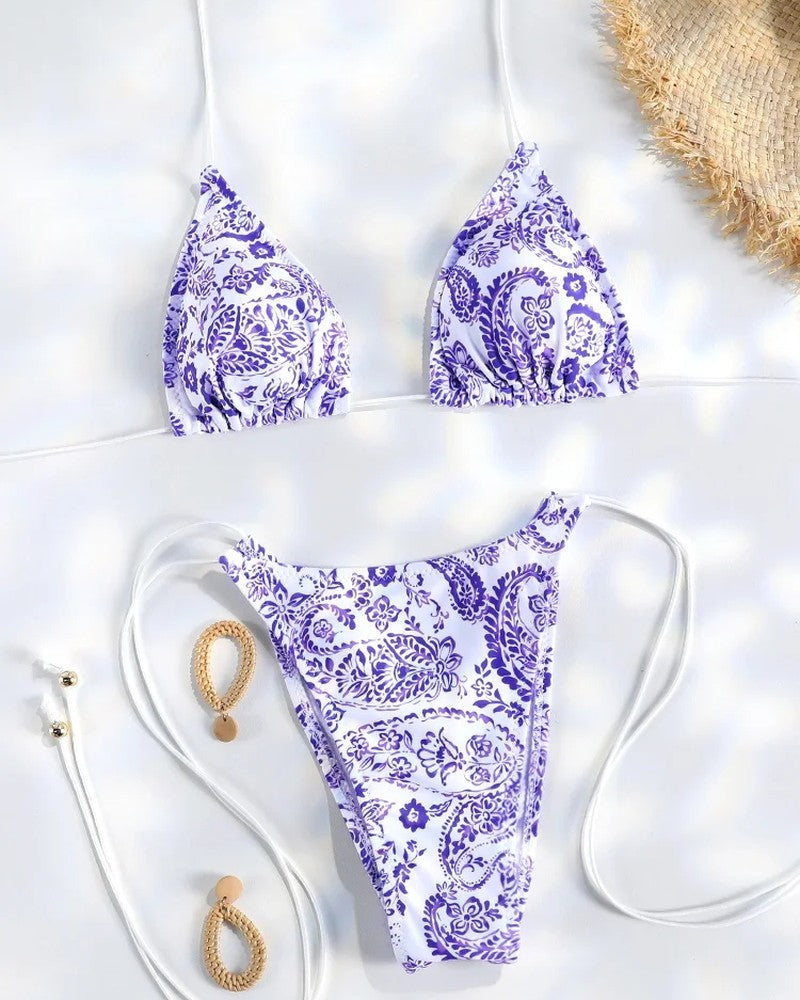 Triangle String Adjustable Bikini Swimsuit