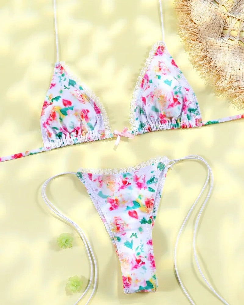 Triangle String Adjustable Bikini Swimsuit