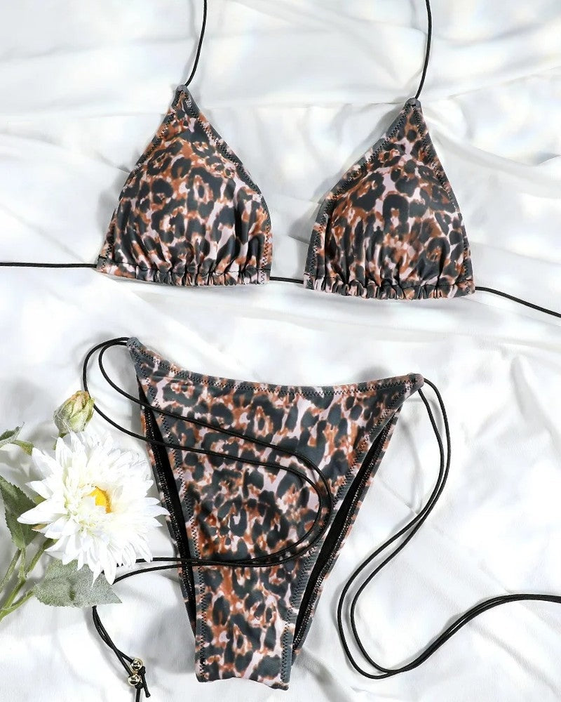 Triangle String Adjustable Bikini Swimsuit
