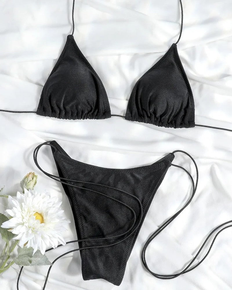 Triangle String Adjustable Bikini Swimsuit