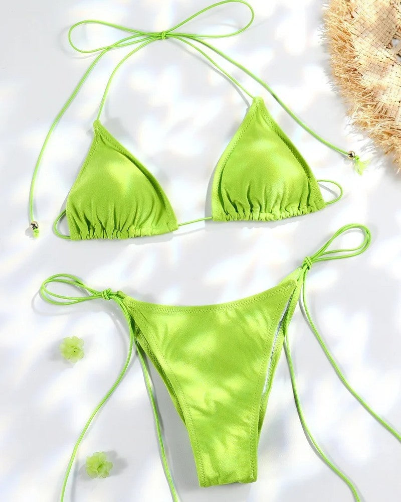 Triangle String Adjustable Bikini Swimsuit