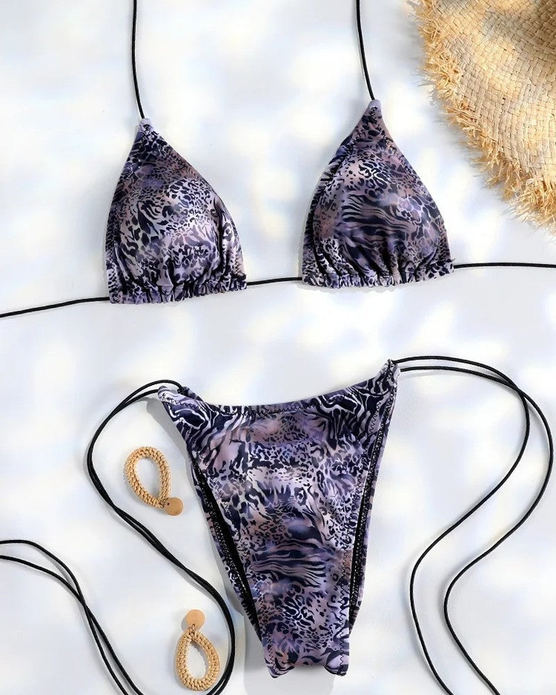 Triangle String Adjustable Bikini Swimsuit