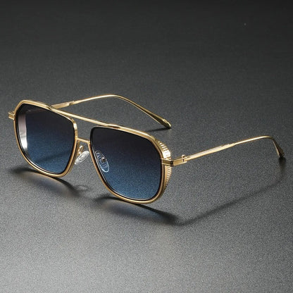 Vardic Geometric Metal Frame Sunglasses