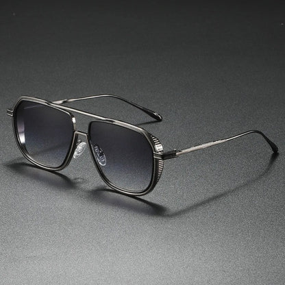 Vardic Geometric Metal Frame Sunglasses