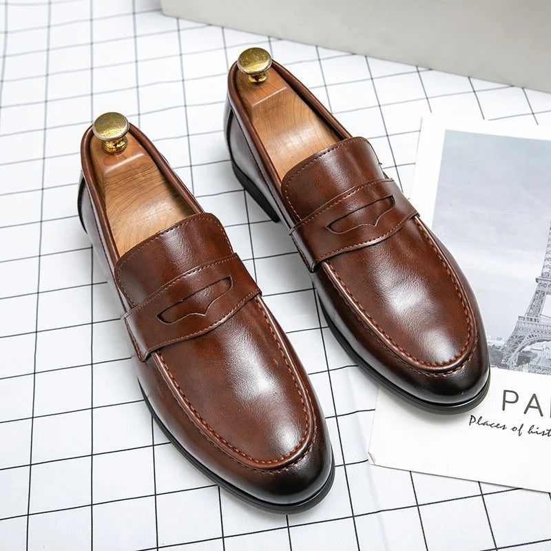 Varello Polished Penny Loafer Shoes