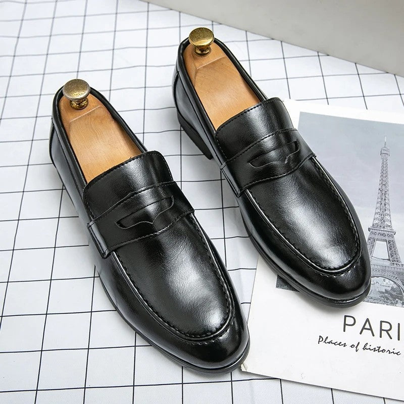 Varello Polished Penny Loafer Shoes