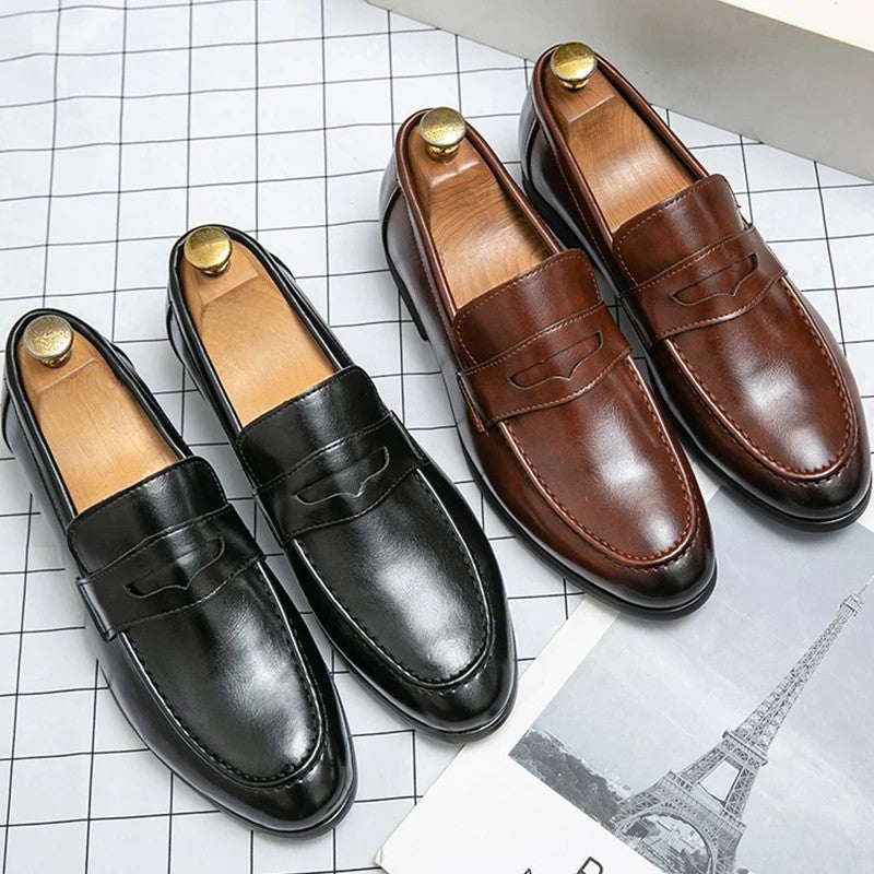 Varello Polished Penny Loafer Shoes