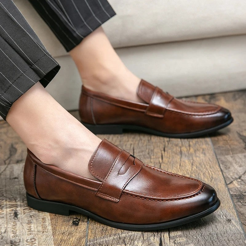 Varello Polished Penny Loafer Shoes