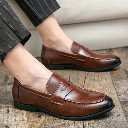 Varello Polished Penny Loafer Shoes