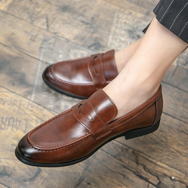 Varello Polished Penny Loafer Shoes