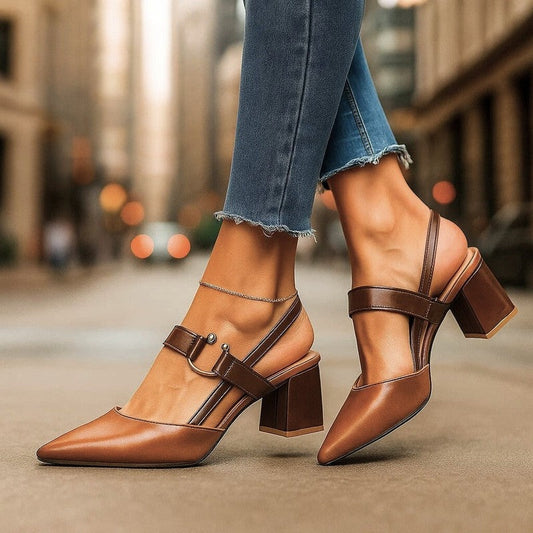 Vestra Block Heel Slingback Pumps
