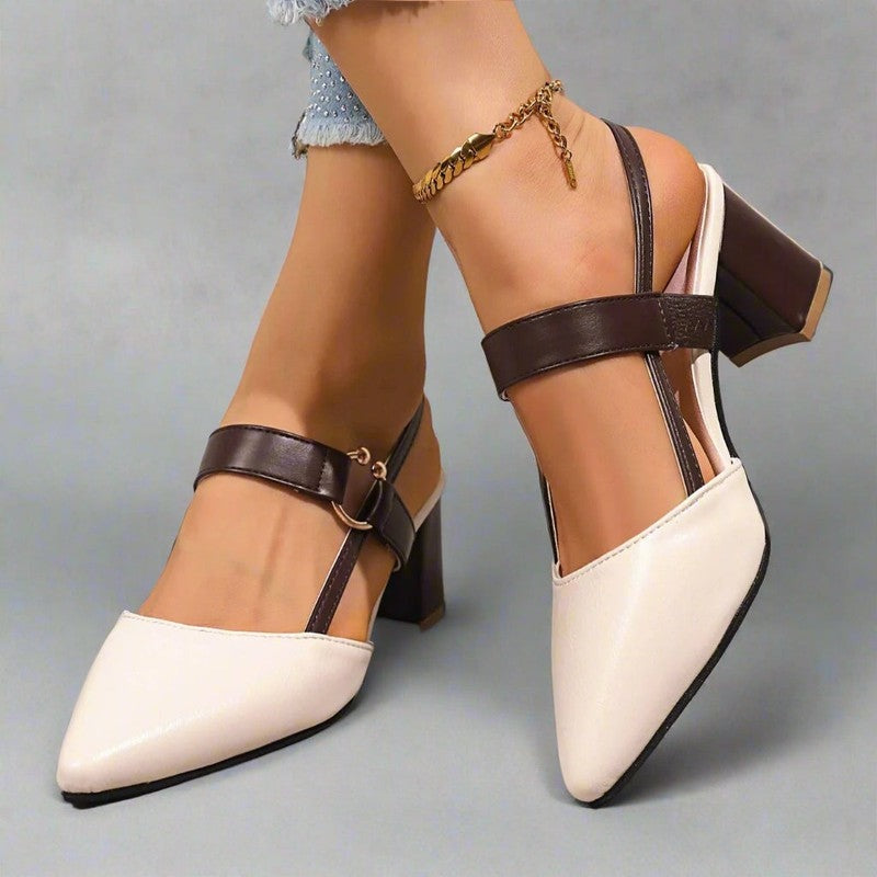 Vestra Block Heel Slingback Pumps