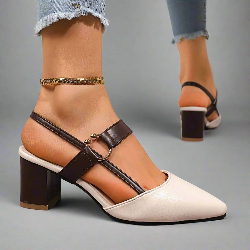 Vestra Block Heel Slingback Pumps