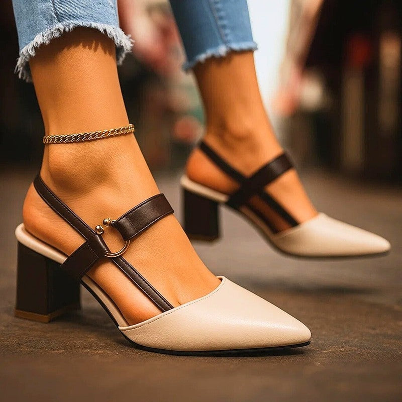 Vestra Block Heel Slingback Pumps