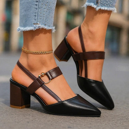 Vestra Block Heel Slingback Pumps