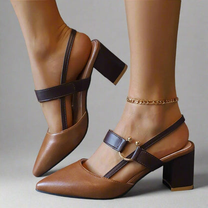 Vestra Block Heel Slingback Pumps