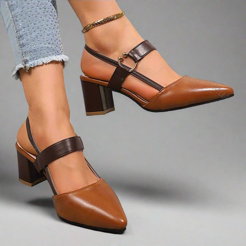 Vestra Block Heel Slingback Pumps
