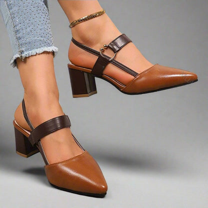 Vestra Block Heel Slingback Pumps