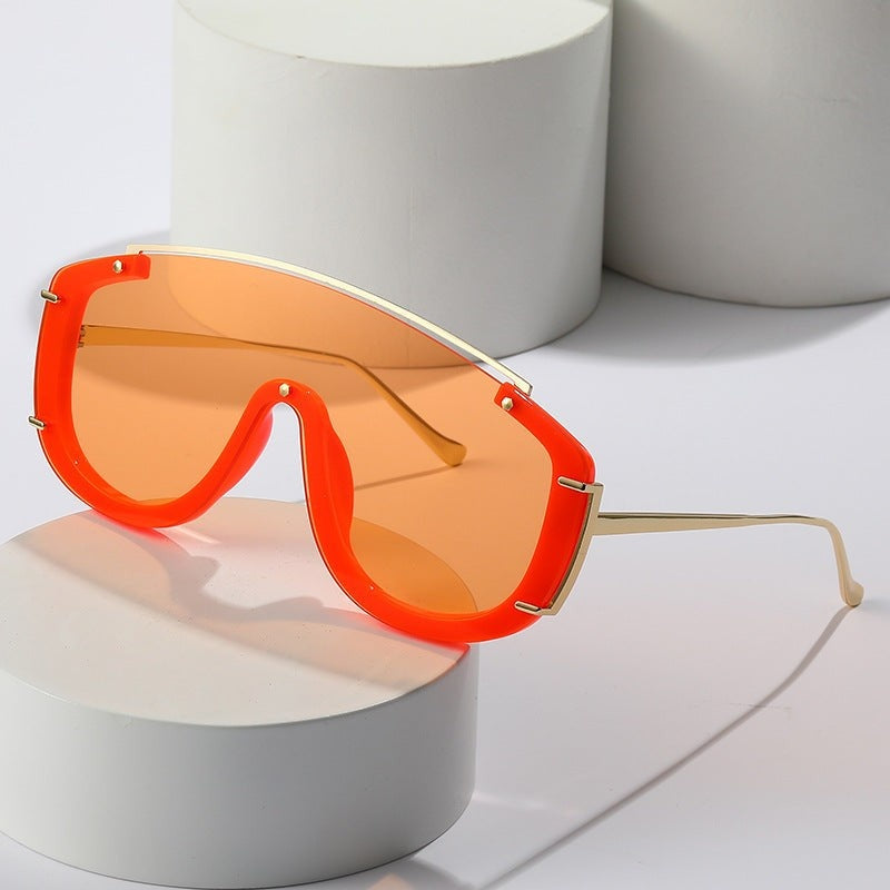 Veyro Shield Orange Gradient Sunglasses