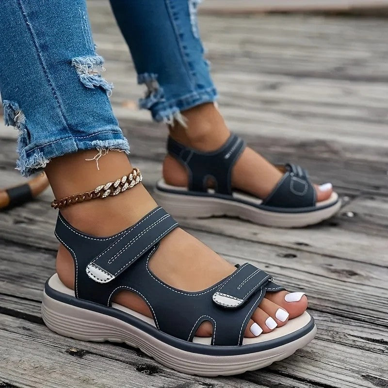 Plus Size Vionte Cushioned Platform Sport Sandals