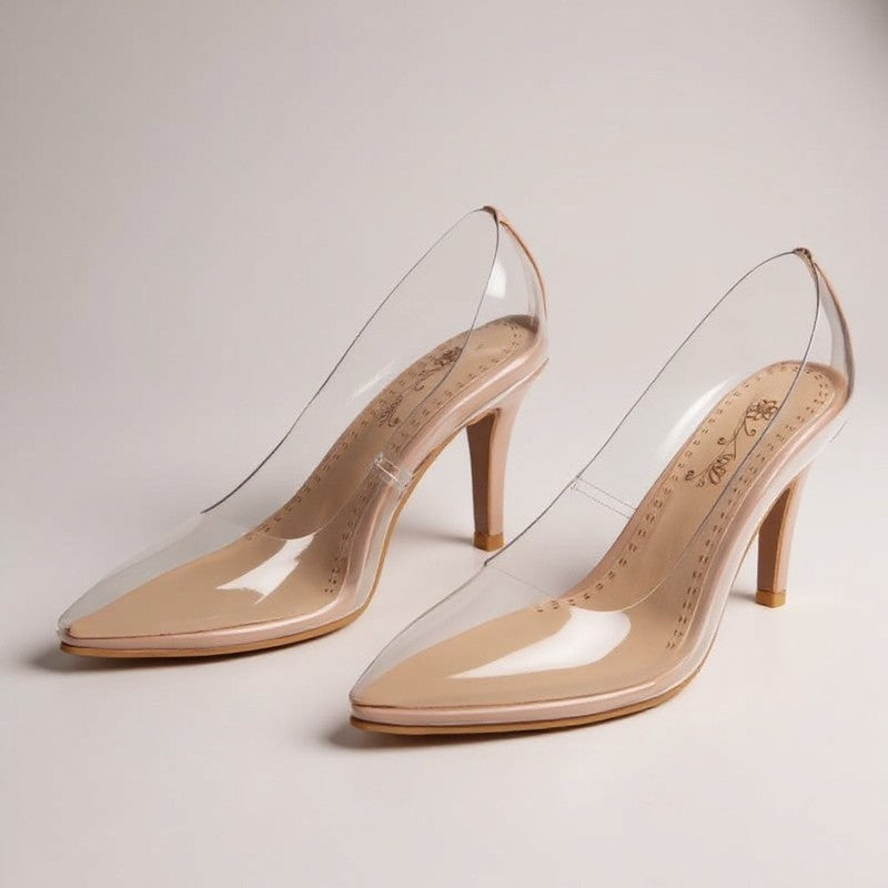 Virelle Clear Pointed Toe Stiletto Heel Pump